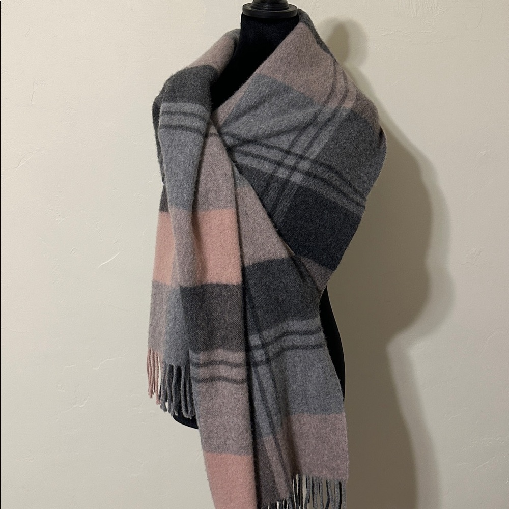 Plaid Wool Scarf/Wrap